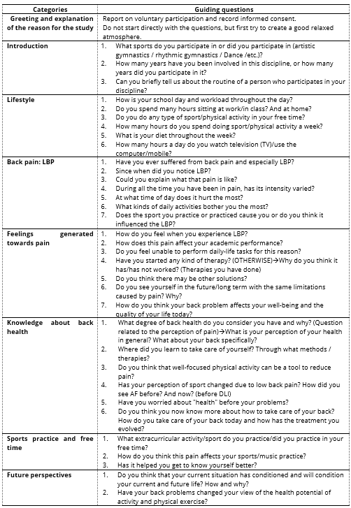 Semistructured interview guide