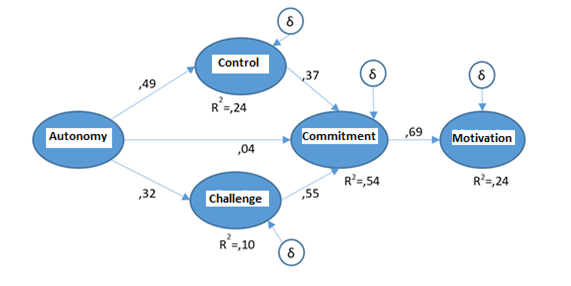 Structural equations model