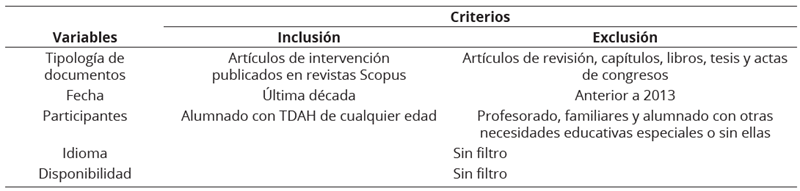 
Criterios de Selecci&oacute;n
