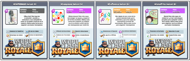 
Cartas de Recompensa Entregadas a los Estudiantes Tras la Superaci&oacute;n de los Retos (Elaboraci&oacute;n Propia)
